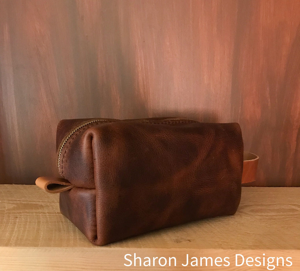 Leather Toiletry/Make up Bag