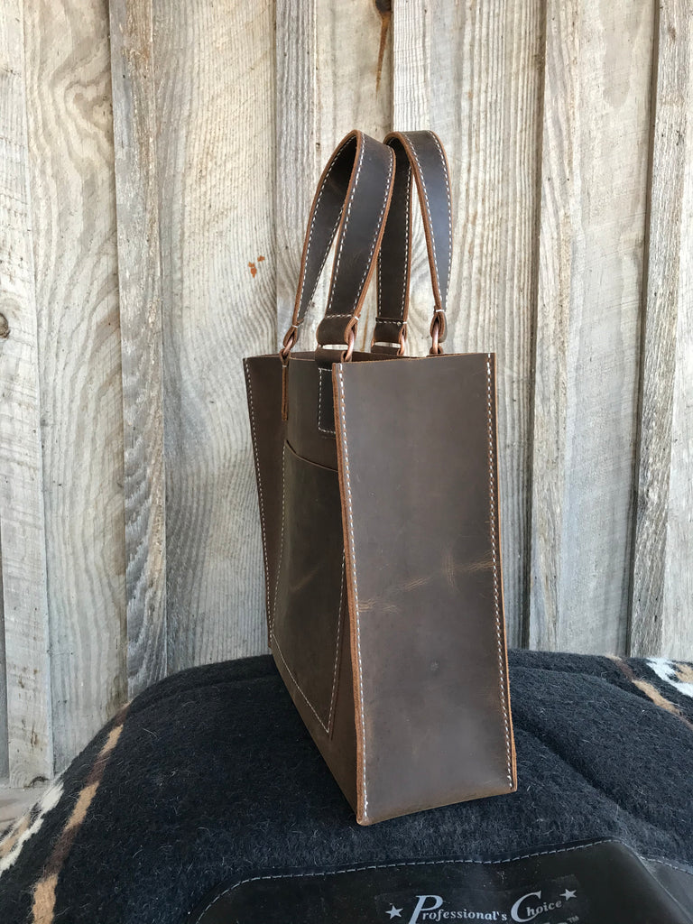 Leather Market Tote Bag